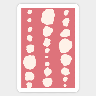 Modern abstract organic polka dots in watermelon piink Sticker